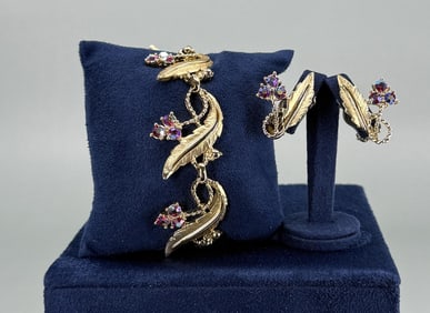 Judy Lee Costume Jewelry Rhinestone Suite