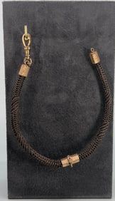 Victorian Human Hair Mourning Watch Fob