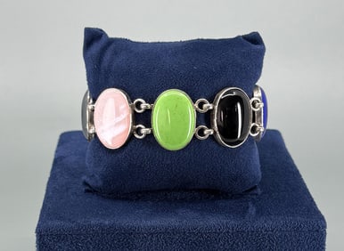 Sterling Silver Multi Stone Bracelet