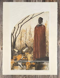 Robilee Frederick African Engraving: 22 1/2" by 30"
