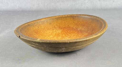 Primitive Farmhouse Wood Dough Bowl