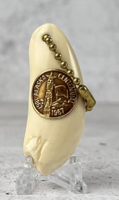 Alaska Centennial Whale Tooth Key Chain