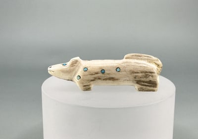 Zuni Carved Antler Coyote Fetish