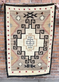 Navajo Indian Teec Nos Pos Blanket Rug