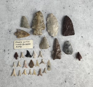 Ancient Native American Indian Arrowheads Points