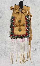 Native American Indian Beaded Tobacco Pouch