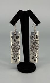 Elgin Hoskey Navajo Sterling Silver Earrings