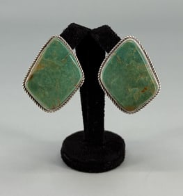 Kirk Smith Navajo Sterling Turquoise Earrings