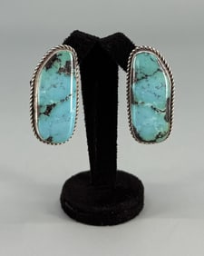 Kirk Smith Navajo Sterling Turquoise Earrings