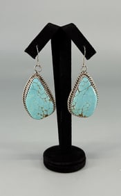 G. Jim Navajo Sterling Silver Turquoise Earrings