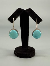 G. Jim Navajo Sterling Silver Turquoise Earrings