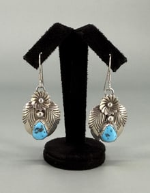 Navajo Sterling Silver Turquoise Earrings