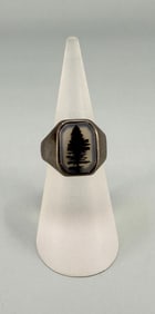 Montana Sterling Silver Picture Agate Ring