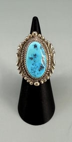 S Tolth Navajo Sterling Silver Turquoise Ring