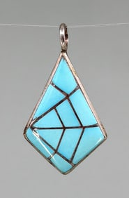 Marcie Lorrie Kallestewa Zuni Turquoise Pendant