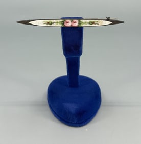Victorian Sterling Silver Guilloche Enamel Brooch