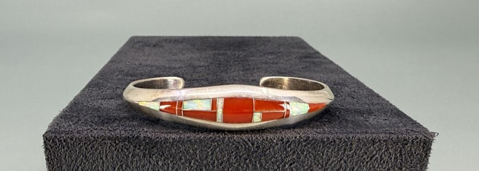 Randall Endito Navajo Sterling Inlaid Bracelet