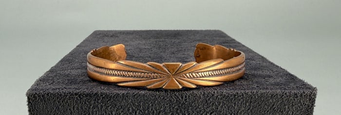 Navajo Trading Post Solid Copper Bracelet