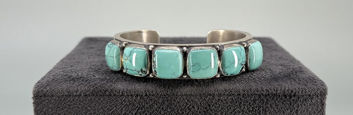 Kirk Smith Navajo Sterling Turquoise Bracelet