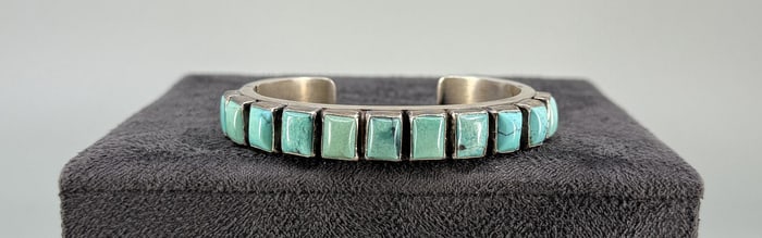 Kirk Smith Navajo Sterling Turquoise Bracelet