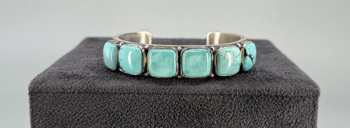 Kirk Smith Navajo Sterling Turquoise Bracelet