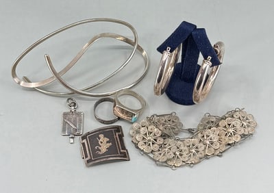 Lot of Sterling Silver Jewelry Findings