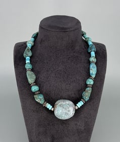 Navajo Sterling Silver Turquoise Necklace