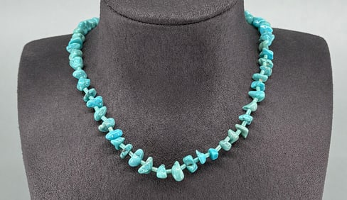 Santo Domingo Pueblo Turquoise Heishi Necklace