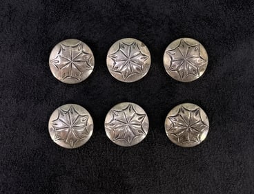 Navajo Sterling Silver Button Covers