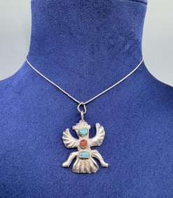 Old Pawn Tufa Sterling Knifewing Necklace