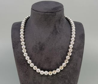 Sterling Silver Bead Necklace