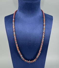 Santo Domingo Pueblo Pipestone Heishi Necklace