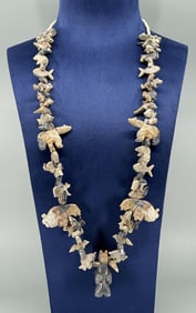 Zuni Picasso Marble Fetish Necklace