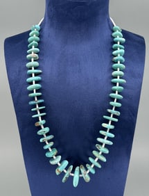 Santo Domingo Pueblo Turquoise Necklace