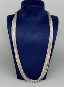 Navajo Liquid Sterling Silver Necklace