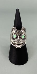 Jerry Hill Northwest Coast Sterling Bear Ring