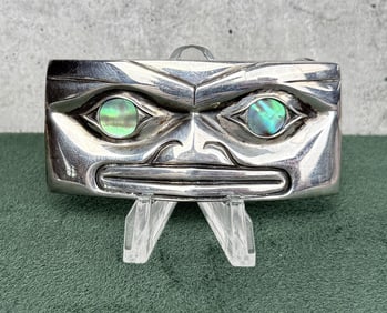 Jerry Hill Northwest Coast Sterling Belt Buckle