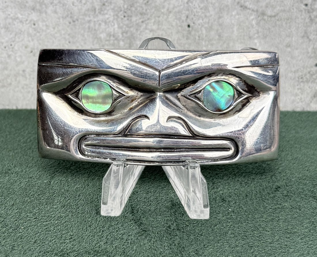 Jerry Hill Northwest Coast Sterling Belt Buckle: 2 1/2" by 1 1/4". 49.58 grams.