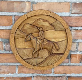John & Myrna Dobmeter Red Cedar Wall Sculpture