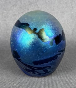 1988 Patricia Art Glass Iridescent Paperweight
