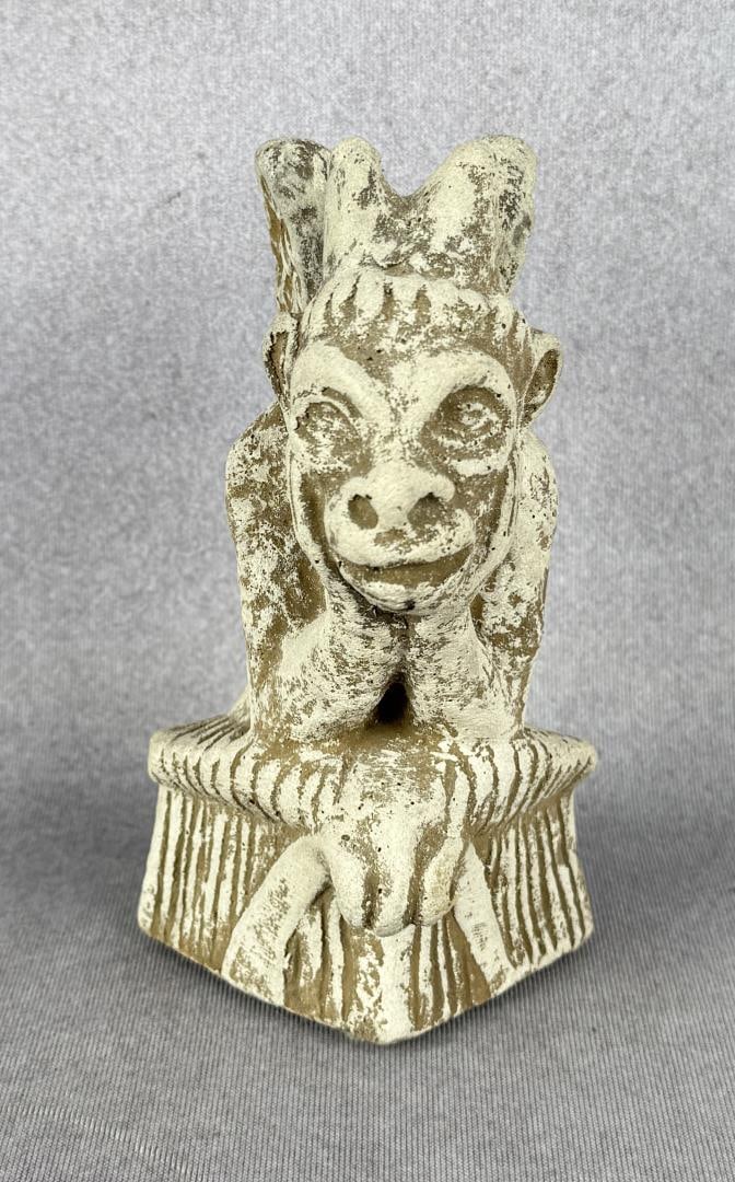 Concrete Winged Gargoyle Paperweight: 5 7/8" by 3 1/4" by 2 3/4"