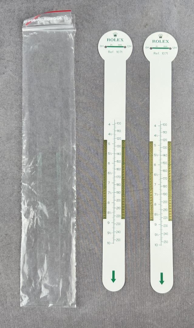 Rolex Reference 1071 Wrist Watch Band Sizers: 13" long. Authentic, made by Rolex.