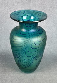 Robert Held Art Glass Iridescent Vase