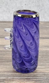 Claude Kurtz Studio Art Glass Vase