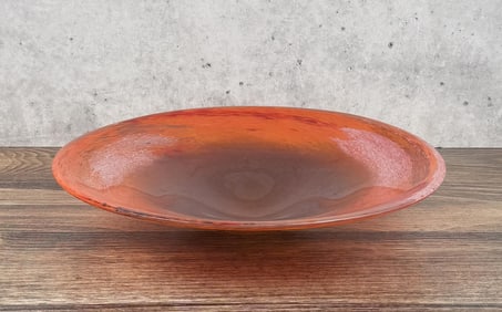 Signed Art Glass Console Bowl