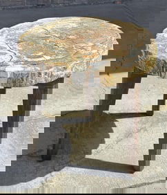 Zandra Petrified Wood Slab Table