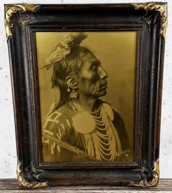Edward Curtis Medicine Crow Orotone Photo