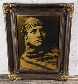 Edward Curtis Medicine Crow Orotone Photo