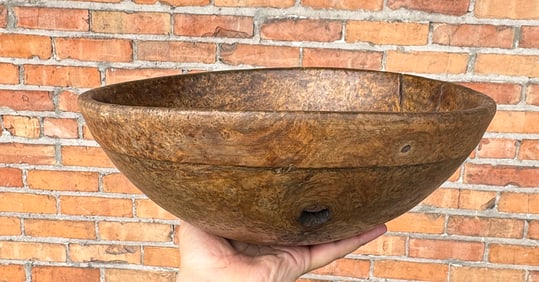New England Native American Indian Ash Burl Bowl
