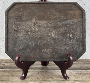 Charles M Russell Bronze Plaque